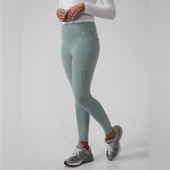 Athleta Pants - Athleta Women’s Grey/Blue Delancey Moto Tight - Small